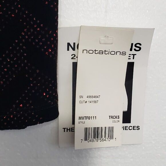 NEW Notations Women's Medium Crossover Blouse with decor - Picture 4 of 8